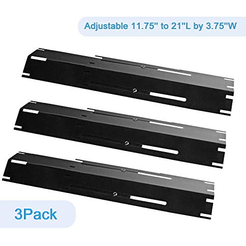 4 Pack Porcelain Heat Shield Plates Bbq Gas Grill Parts Burner Cover Flame Tamer